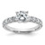14k White Gold Certified 1 5/8 carat Lab Grown Diamond VS+ F+ Round Complete Engagement Ring