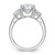 14k White Gold Certified Lab Grown Diamond VS/SI+ G+ Cushion & 1/2 Moon 3 Stone Complete Engagement Ring - RM-415DCC5B-2713