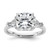 14k White Gold Certified Lab Grown Diamond VS/SI+ G+ Cushion & Trillion 3 Stone Complete Engagement Ring - RM-052016F9-3630