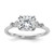 14k White Gold Certified Lab Grown Diamond VS/SI+ G+ Cushion & Trillion 3 Stone Complete Engagement Ring - RM-985597CA-8879