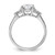 14k White Gold Certified Lab Grown Diamond VS/SI+ G+ Cushion & Trillion 3 Stone Complete Engagement Ring - RM-985597CA-8879