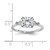 14k White Gold Certified Lab Grown Diamond VS/SI+ G+ Cushion & Trillion 3 Stone Complete Engagement Ring - RM-985597CA-8879