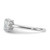 14k White Gold Certified Lab Grown Diamond VS/SI+ G+ Oval & 1/2 Moon 3 Stone Complete Engagement Ring - RM-42C0C252-5735