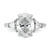 14k White Gold Certified Lab Grown Diamond VS/SI+ G+ Oval & Trillion 3 Stone Complete Engagement Ring - RM-32CA6336-6234