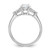 14k White Gold Certified Lab Grown Diamond VS/SI+ G+ Oval & Trillion 3 Stone Complete Engagement Ring - RM-523DC39D-9539