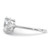 14k White Gold Certified Lab Grown Diamond VS/SI+ G+ Oval & Trillion 3 Stone Complete Engagement Ring - RM-523DC39D-9539