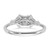 14k White Gold Certified Lab Grown Diamond VS/SI+ G+ Princess & Trillion 3 Stone Complete Engagement Ring - RM-E8C93D17-3470