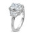 14k White Gold Certified Lab Grown Diamond VS/SI+ G+ Radiant & 1/2 Moon 3 Stone Complete Engagement Ring - RM-7DC5ADB7-4428