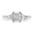 14k White Gold Certified Lab Grown Diamond VS/SI+ G+ Radiant & 1/2 Moon 3 Stone Complete Engagement Ring - RM-AA13441A-8871