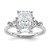 14k White Gold Certified Lab Grown Diamond VS/SI+ G+ Radiant & Trillion 3 Stone Complete Engagement Ring - RM-41FC56AE-1770