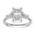 14k White Gold Certified Lab Grown Diamond VS/SI+ G+ Radiant & Trillion 3 Stone Complete Engagement Ring - RM-41FC56AE-1770