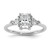 14k White Gold Certified Lab Grown Diamond VS/SI+ G+ Radiant & Trillion 3 Stone Complete Engagement Ring - RM-59144C4D-5111