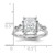 14k White Gold Certified Lab Grown Diamond VS/SI+ G+ Radiant & Trillion 3 Stone Complete Engagement Ring - RM-E8754E26-1606