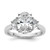 14k White Gold Certified Lab Grown Diamond VS+ F+ Oval & 1/2 Moon 3 Stone Complete Engagement Ring - RM-4FE04F65-8669
