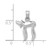 14k White Gold Chai Pendant - C3-7182E362-1162