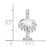 14K White Gold Charleston Palm Tree Charm