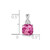 14K White Gold Checkerboard Created Pink Sapphire and Diamond Pendant