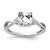 14K White Gold Checkerboard White Topaz and Diamond Ring