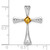14k White Gold Citrine and Diamond Cross Chain Slide - PM-1A9D0263-3722