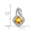 14k White Gold Citrine and Diamond Pendant - PM-2A542993-5399