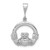 14k White Gold Claddagh Charm - K5-3DB0B740-8382
