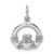 14k White Gold Claddagh Charm - WC-C95DC54D-9069