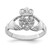 14k White Gold Claddagh Ring Mounting