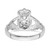 14k White Gold Claddagh Ring Mounting