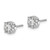 14k White Gold Cluster Diamond Screw Back Post Earrings