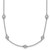 14k White Gold Complete 1.3 carat Bezel-set Diamond and Cable Chain 20-Station 20 inch Necklace