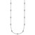 14k White Gold Complete 1.3 carat Bezel-set Diamond and Cable Chain 20-Station 20 inch Necklace