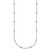 14k White Gold Complete 1/2 carat Bezel-set Diamond and Cable Chain 18-Station 18 inch Necklace