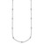 14k White Gold Complete 1/3 carat Bezel-set Diamond and Cable Chain 13-Station 16 inch Necklace