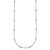 14k White Gold Complete 1/3 carat Bezel-set Diamond and Cable Chain 18-Station 18 inch Necklace