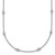 14k White Gold Complete 1/4 carat Bezel-set Diamond and Cable Chain 16-Station 16 inch Necklace