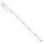 14k White Gold Complete 1/6 carat Bezel-set Diamond and Cable Chain 7-Station 9 inch Anklet
