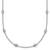 14k White Gold Complete 3/4 carat Bezel-set Diamond and Cable Chain 20-Station 20 inch Necklace
