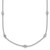 14k White Gold Complete 3/8 carat Bezel-set Diamond and Cable Chain 15-Station 18 inch Necklace