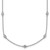 14k White Gold Complete 5/8 carat Bezel-set Diamond and Cable Chain 17-Station 20 inch Necklace