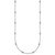 14k White Gold Complete 5/8 carat Bezel-set Diamond and Cable Chain 18-Station 18 inch Necklace