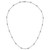 14k White Gold Complete 5/8 carat Bezel-set Diamond and Cable Chain 18-Station 18 inch Necklace