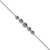 14k White Gold Complete 5-Stone Bezel-set Marquise Amethyst and Chain 7 inch Bracelet