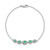 14k White Gold Complete 5-Stone Bezel-set Marquise Emerald and Chain 7 inch Bracelet