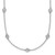 14k White Gold Complete 7/8 carat Bezel-set Diamond and Cable Chain 15-Station 18 inch Necklace