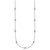 14k White Gold Complete 7/8 carat Bezel-set Diamond and Cable Chain 15-Station 18 inch Necklace