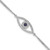 14k White Gold Complete A Diamond and Sapphire Evil Eye 2-Strand 7 inch Bracelet with 1 inch Extender