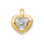 14k 1/4 carat Lab Grown Diamond VS/SI+ G+ Complete Vibrant Heart Pendant