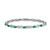 14k White Gold Complete Diamond and Oval Emerald Infinity 7.25 inch Bracelet