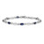 14k White Gold Complete Diamond and Oval Sapphire 7.25 inch Bracelet - BM-79F791DE-5993