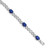 14k White Gold Complete Diamond and Oval Sapphire Infinity Link 7.25 inch Bracelet - BM-DA0C5CCF-1784
